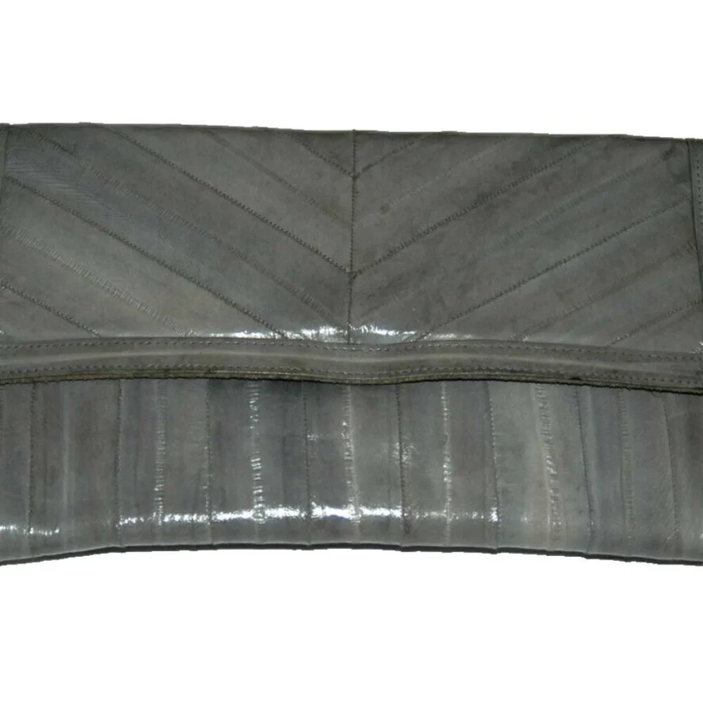Genuine Eel Skin Clutch Wallet Slim 10x6 Vintage